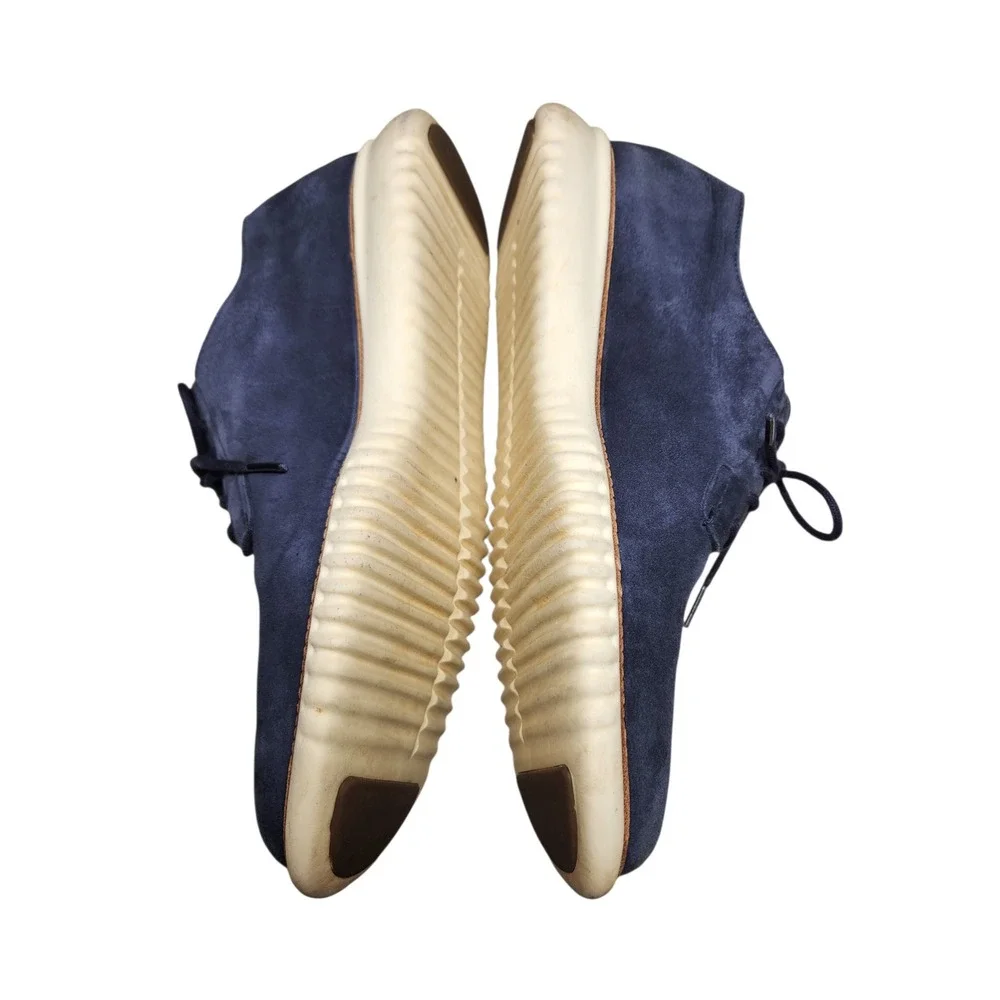 Cole Haan 2.ZEROGRAND Mens Marine Blue Suede Plain Toe Oxford Hybrid Shoes 10